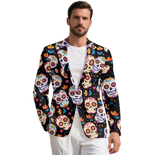 Tupalatus Forest Men's Blazer Classic Collar Breathable Fabric One Button Men's Suit Soft Smooth for Prom,Party,Dinner