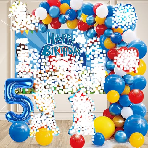 Pat Dog 5 años Decoraciones Globos Cumpleaños, Pat Dog 5 años Guirnalda Globos, Fondo Cumpleaños Paw Dog, Decoraciones Fiestas infantiles, Globos Aluminio Paw Dog, decoración fiesta Cumpleaño