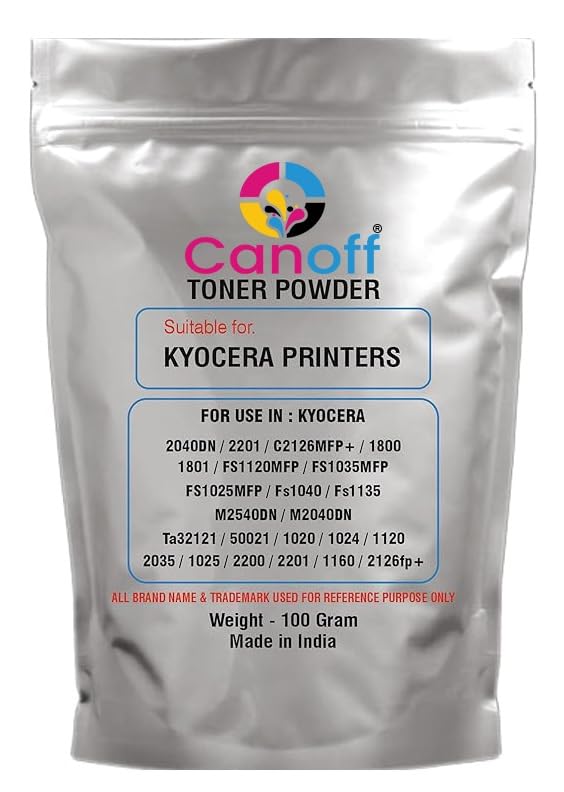 Image of CANOFF Toner Powder Use for KYOCERA TASKALFA 1800 1801 2200 2201 2540 2560 3040 3060 6025 KYOCERA ECOSYS 1024 1035 1120 2035 2040 2540 2640 1035 Printer and Copier (100g. Toner Powder)