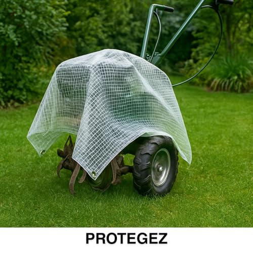TERRE JARDIN Lona de Protección, Exterior Polietileno 160g/m² - Lona Armada Impermeable, Ultra Resistente Recortable, Anti UV - Ojales de Aluminio - Mobiliario Invernadero Jardín - imagen 7