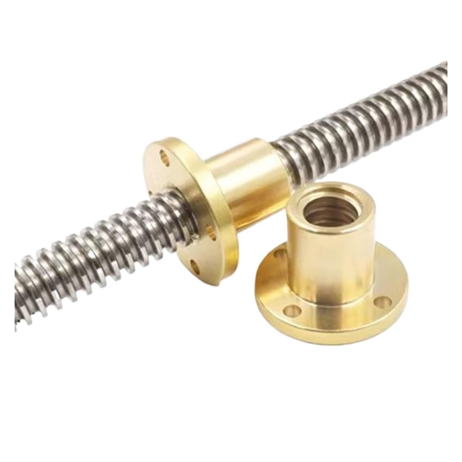 LYMFE Lead ball screw with nut 2pcs T8*20 Large Lead Trapezoidal Screw Nut Length 100mm-1200mm Stepper Motor Machines Parts(150mm)