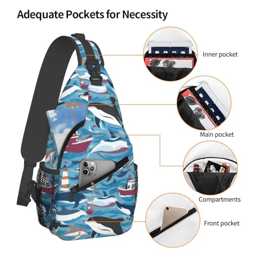 Mochila tipo bandolera con diseño de ballena miniatura 4
