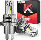Krieges H4/9003 Bulbs, 6000K 900% High Brightness,...