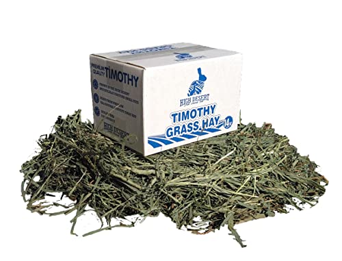 High Desert 2nd Cutting Timothy Grass Hay for Rabbits, Guinea Pigs, Chinchillas & Small Pets – Premium Hand-Packed Natural Hay, High-Fiber, Additive-Free, Grown in USA – 14 Oz Box