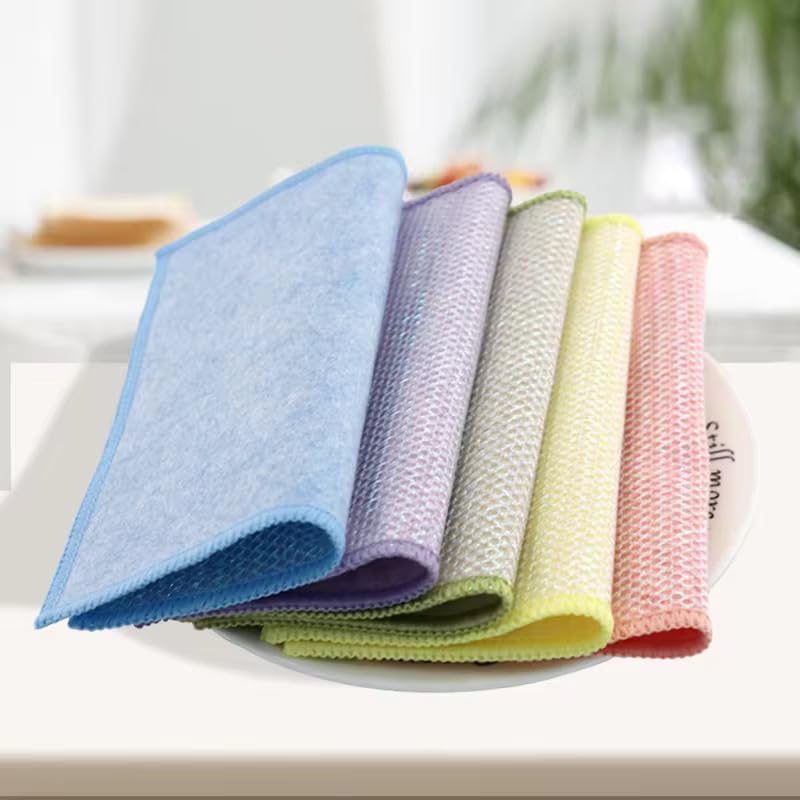 Image of Butterthief Non Scratch Dish Wash Steel Scrub for Kitchen Metal Dish Cloth Scrubber, Stainless Steel Cleaning Pads, Rust-Resistant & Long-Lasting Utensil Cleaner for Pots, Pans & Sink (Pack of 5)