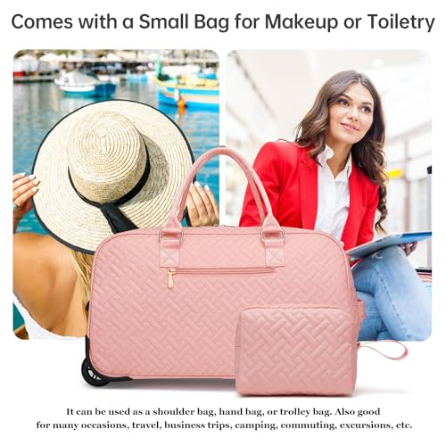 Image of Duffle Bag for Travel, Weekender Bag with Shoe Compartment, Carry On Overnight Bag for Women Gym Bag, C-rolling version