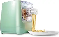 Máquina de macarrão elétrica automática inclui 13 moldes para diferentes formas, faça em 15 minutos aparelhos de cozinha, verde, 110V
