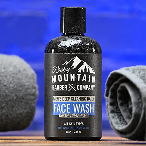 Gentle Face Wash - Unscented Formula With Jojoba Oil, Argan Oil, Chamomile Floral Water And Aloe Vera – 8Oz By Rocky Mountain Barber Company #TOP3
