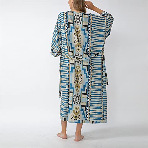 WQHPLMD Summer Bikini Cover Up transpirable con estampado boho fluido 2