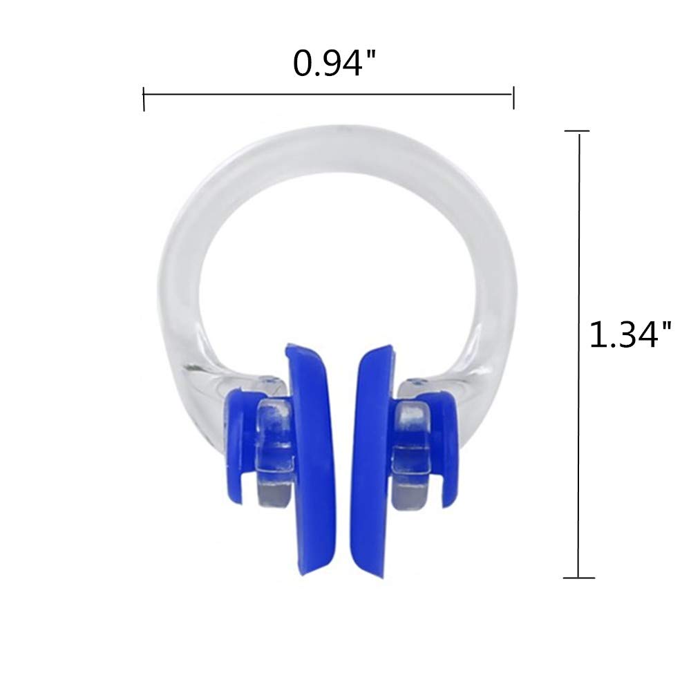 Minelife - 18 Pinzas de Nariz de Silicona para natación, Impermeable, Protector de Nariz para niños, Adultos, natación, Surf y Entrenamiento (6 Colores)