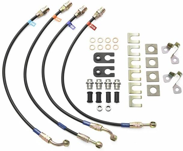 スウェッジライン ブレーキホース[ステンレスエンド/ブラック] 適合車種：ギャラン (EC5A) 4WD VR-4