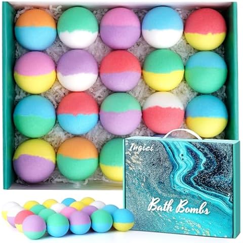Ingici 20Pcs Bath Bombs Set Cover