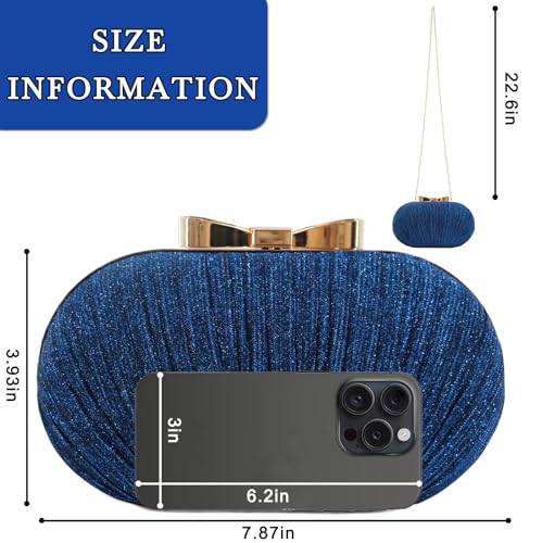 Image of Clutch Purse for Women, Evening Bag with Removable Chain Strap Elegant Handbag for Wedding /Prom /Cocktail /Party