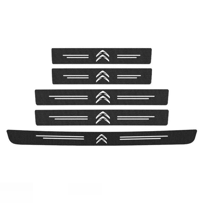 Woniyal 5 Piezas Protectores de Umbral de Puerta de Coche para Citroen Jumpy III 2016-, Pegatina de Protección Estribos Antiarañazos Accesorios Coche