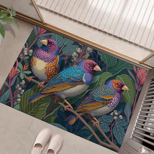 Tapis antidérapant oiseaux lavable pour sol propre et sec - 3