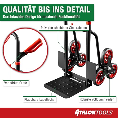 ATHLON TOOLS Treppensteiger-Sackkarre klappbar 150kg TÜV GS-geprüft