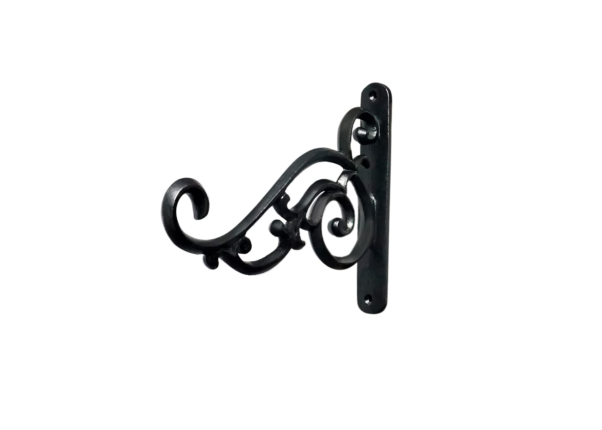 REAL ECO STAR Metal Wall Hook Hanging Plant Bracket | Decorative Straight Plant Hanger for Pots Bird Feeders Planters, Lanterns, Cotton, Wind Chimes Indoor and Outdoor Hanger (Pack of 1, Black 45) (B0D87RC9Q1) Amazon Price History, Amazon Price Tracker