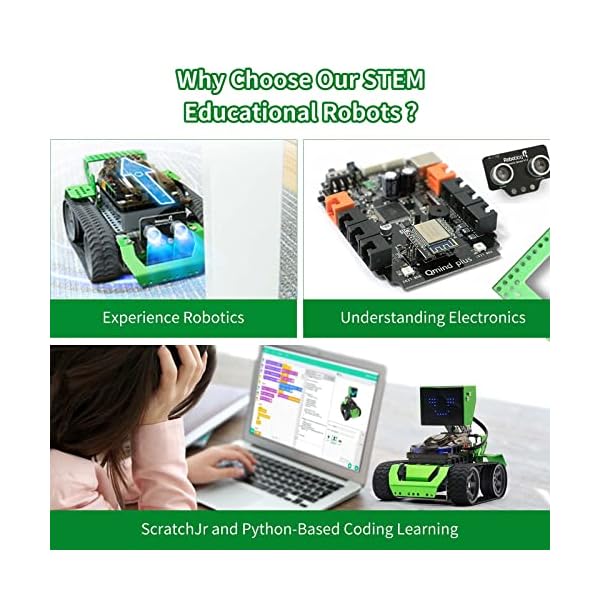 Robobloq Qoopers 6 in 1 Programming Robot Building Kit with Remote Control, LED Martrix, Ultrasonic Sensor etc. for Scratch Arduino Python Learning, Coding Toy for Kids - Image 3