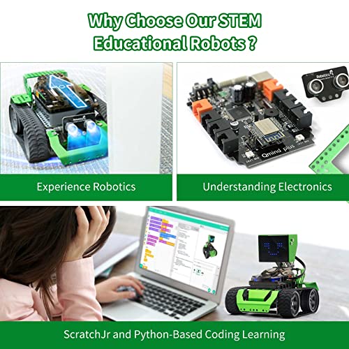 Robobloq Qoopers 6 in 1 Programming Robot Building Kit with Remote Control, LED Martrix, Ultrasonic Sensor etc. for Scratch Arduino Python Learning, Coding Toy for Kids - Image 3