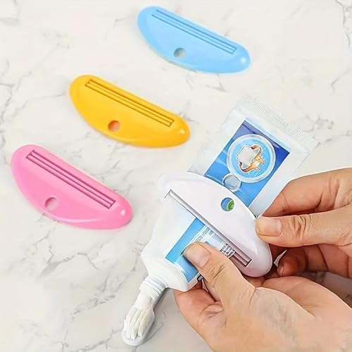 Zahnpasta-Quetscher aus Kunststoff, Zahnpasta-Spender, Zahnpasta-Clips zum Sparen von Zahnpasta, einfach und praktisch, kinderfreundlich, Badezimmer-Sicherheit, Hilfsmittel und Zubehör, 5 Stück