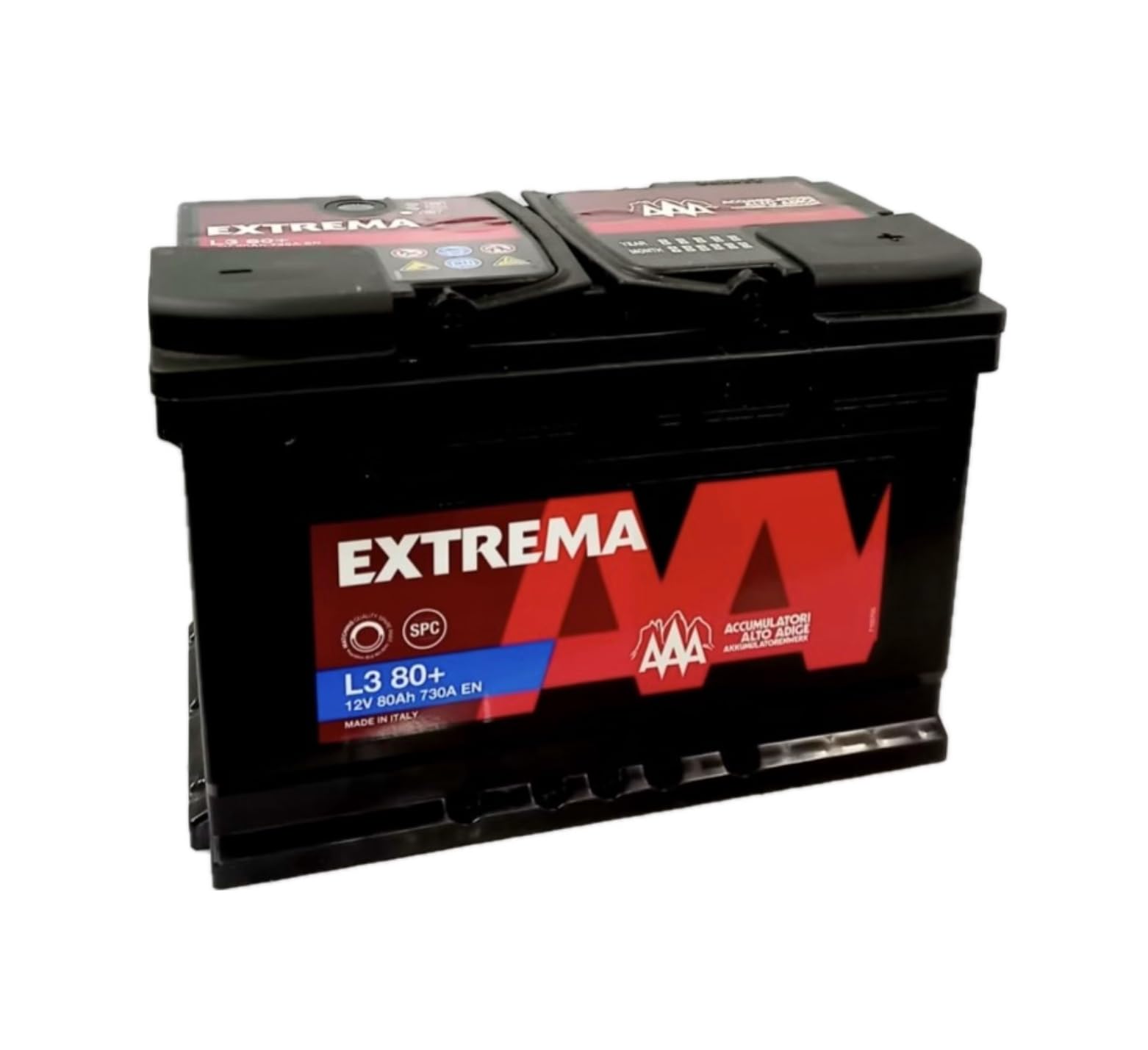 Batteria Auto Expedit Moving Energy 12V 64Ah 610A - Senza Manutenzione, Pronta All'Uso, Made In Italy, Dimensioni 24.2x17.5x19 Cm