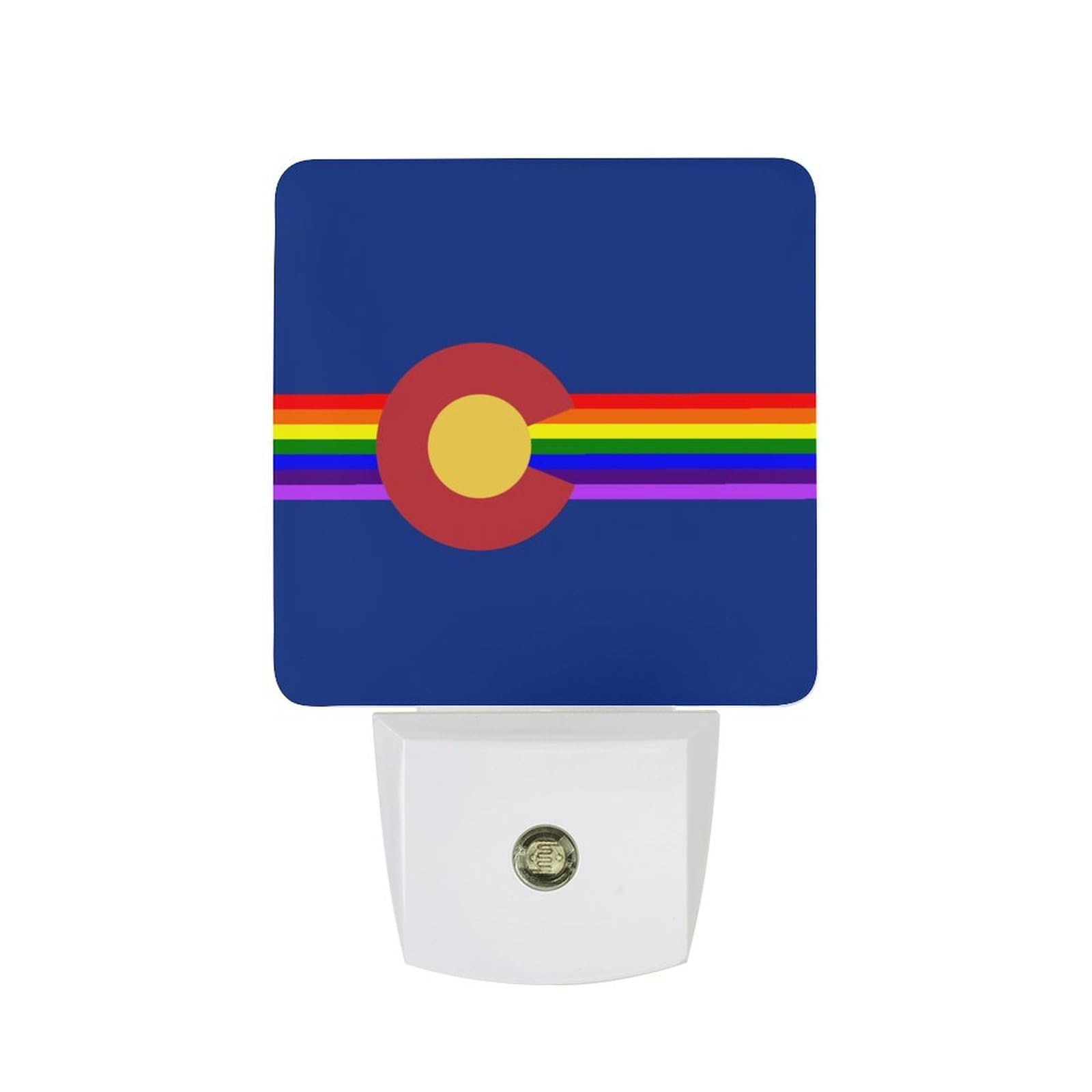 Nqrxadcrt Style Colorado Lgbt Flag Night Light Plug In Wall Lights Bedside Lamp Bedrooms Home Hallways Decoration