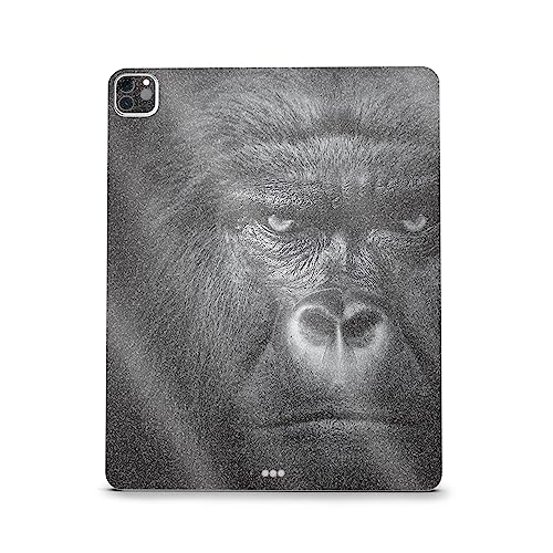 Image of MightySkins Carbon Fiber Skin Compatible with Apple iPad Pro 12.9 inch M2 6th Gen (2022) Full Wrap Kit - Mono Gorilla | Protective, Durable Textured Carbon Fiber Finish | Easy to Apply | Made in The USA