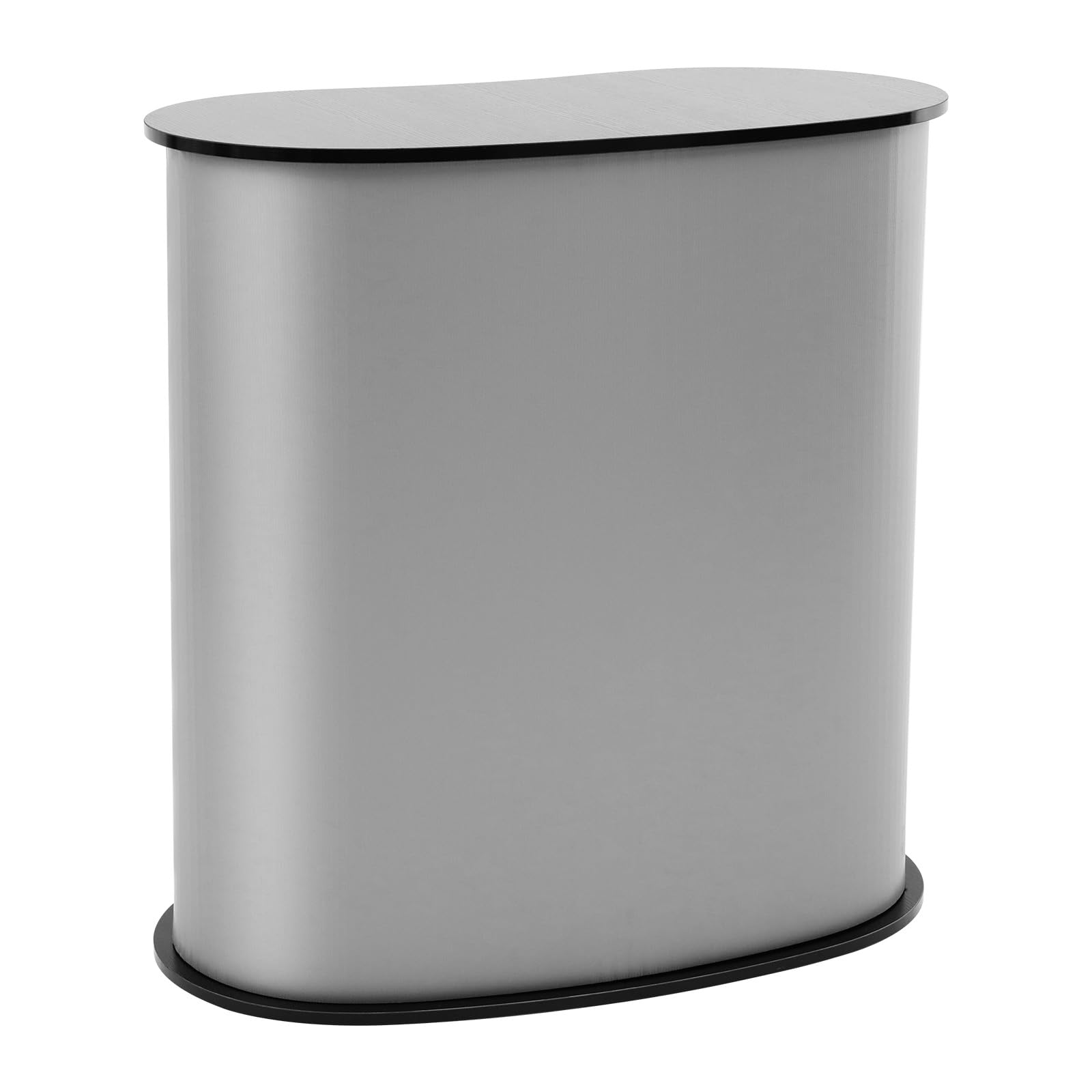 Meseta plegable de recepción, mostrador de mostrador portátil, recepción, 40 x 90 x 90 cm, capacidad de carga de 50 kg, con compartimento de almacenamiento para literatura publicitaria