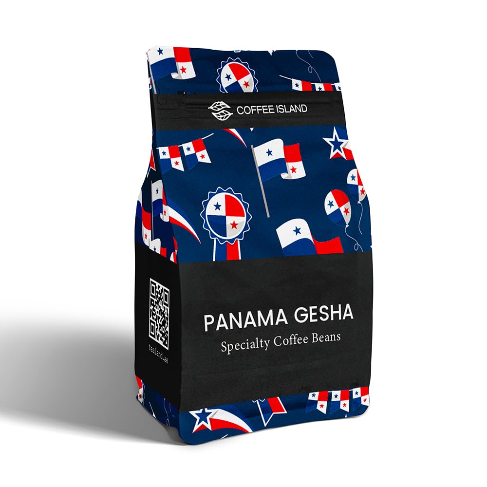 Tealand “Coffee Island” Panama Gesha Specialty Coffee, 100% Arabica Beans, Medium Roast, Fruity Profile - Mulberry, Tangerine, Chocolate, And Jasmine Notes, SCA Score 90+, 250 Gram