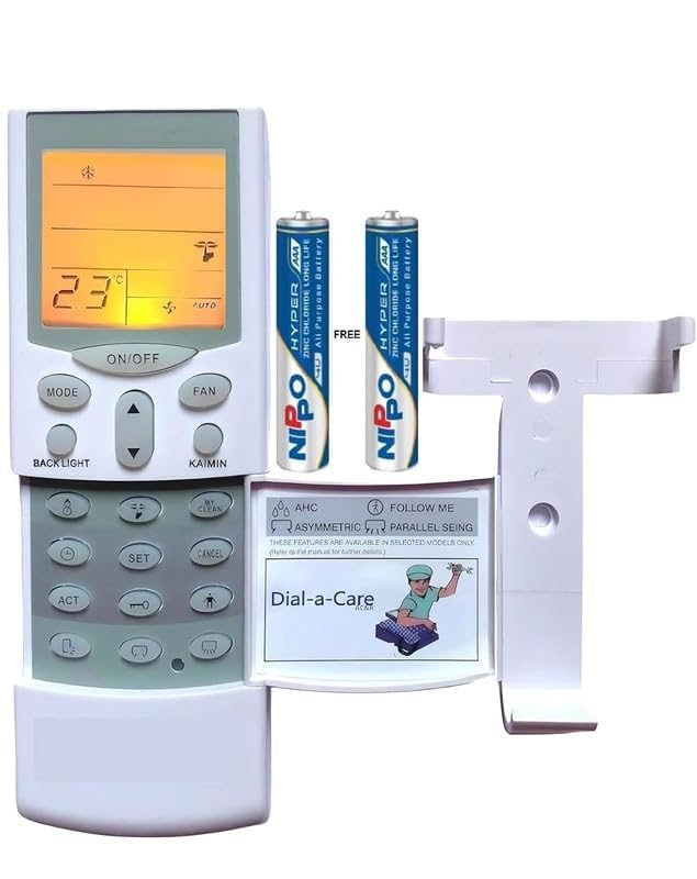 Image of 7-SAT Compatible with Hitachi AC Remote 1.5 ton Split ac Suitable for Split & Window Model-68 with Backlight & Stand (Come with 2 AAA Batteries)