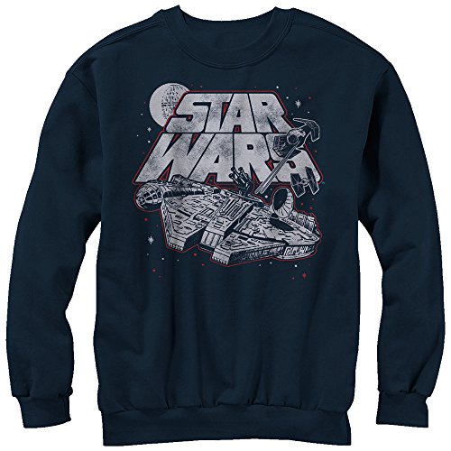 Men's Star Wars Millennium Falcon TIE Advanced Sweatshirt - Navy Blue - Large