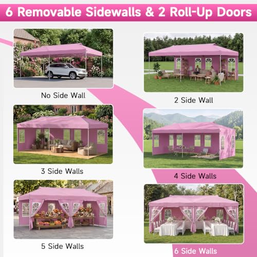 Image of Tangkula 10x20 Ft Pop Up Canopy with Center Lock
