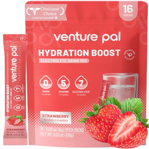 Venture Pal Sugar Free Electrolytes Powder Packets - Liquid Daily IV Hydration Packets | Instantly...