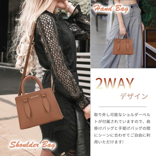 URBANWAYS ショルダーバッグ レディース ハンドバッグ 斜めがけ 肩掛け 手提げバッグ PUレザー 女性 2WAY 可愛い カバン の商品画像 5