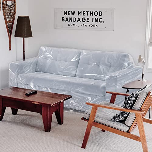 Jassoka Plastic Loveseat Cover 84" W X 40" D X 36" Rh X 18" Fh Plastic Couches Cover For Pets Scratch Proof Plastic Furniture Covers Protectors Heavy Duty Vinyl Waterproof Slipover #TOP4