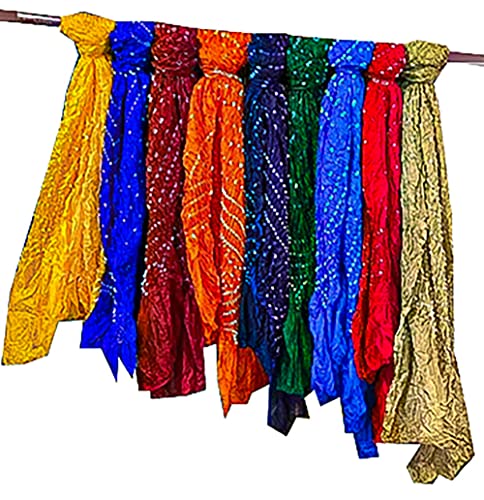 Wholesale Lot Of Solid Color Bandhani Dupatta Scarve/Silk Bandhani Bandhej Dupatta/Boho Bandhni Stole/Wedding Favor