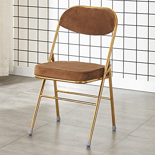 Chaise de salle à manger marron en velours doux pour bureau à domicile