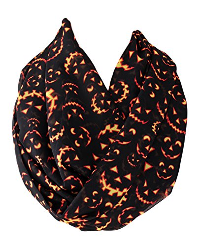 Etwoa Halloween Infinity Scarf Circle Loop Tube Scarf2