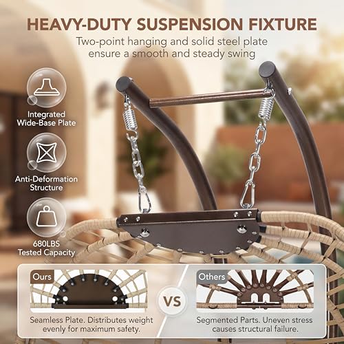 NICESOUL Double Swing Egg Chair