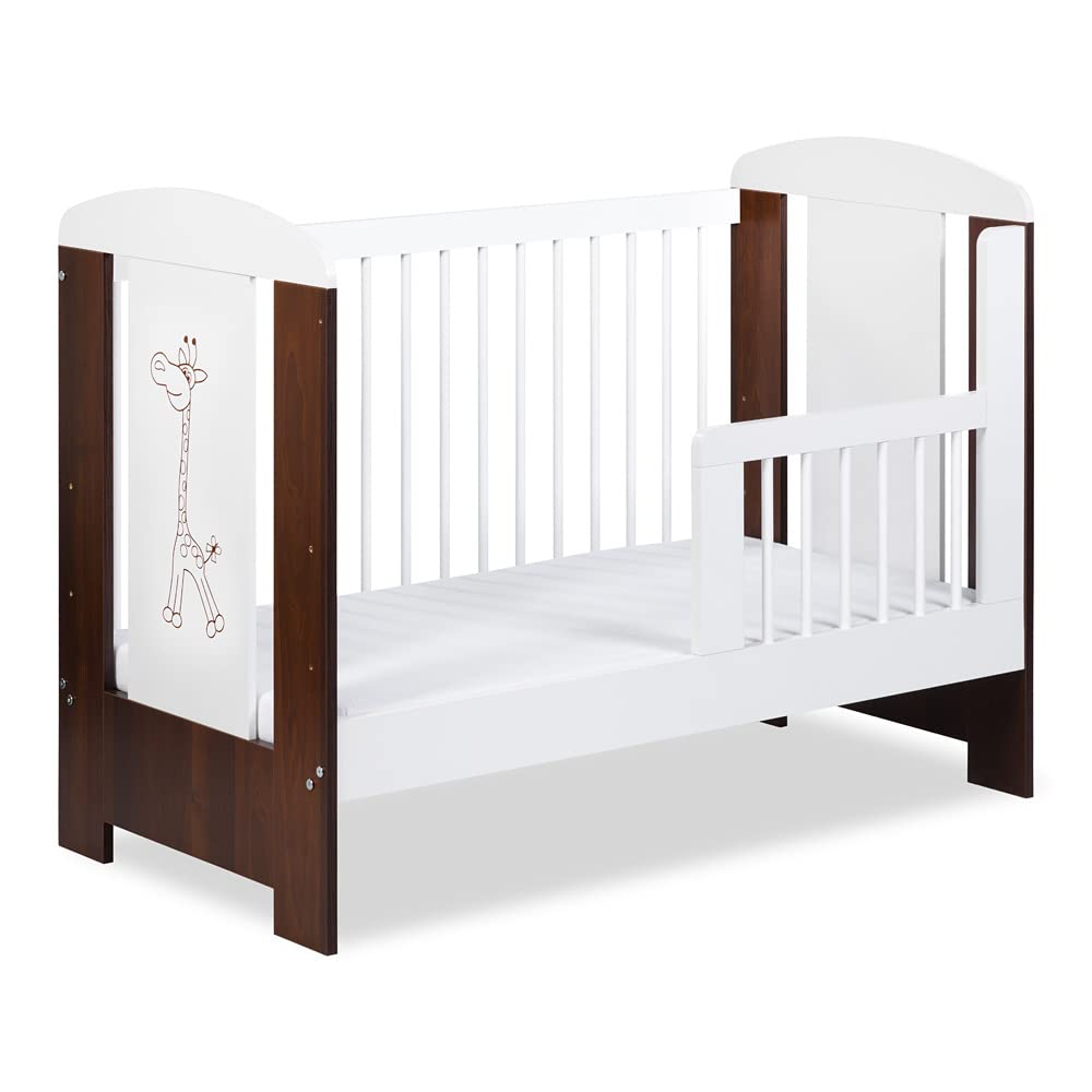 Safari Giraffe Weißes Möbel Set für EIN Kinderbett Kommode Kleiderschrank Kommode Auflage Minimalistischer Stil Holz MDF-Platte Kiefernholz Universal-Set