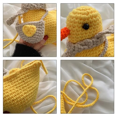 Handmade Duck Wallet, Kawaii Messenger Bag,Cute Coin Purse Women's Coin Purses and Pouches suitability Animal Purses for Little Girls (yellow)3