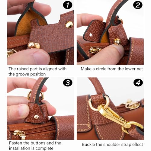 Image of Vachetta Leather Purse Strap Replacement for Longchamp Strap Kit