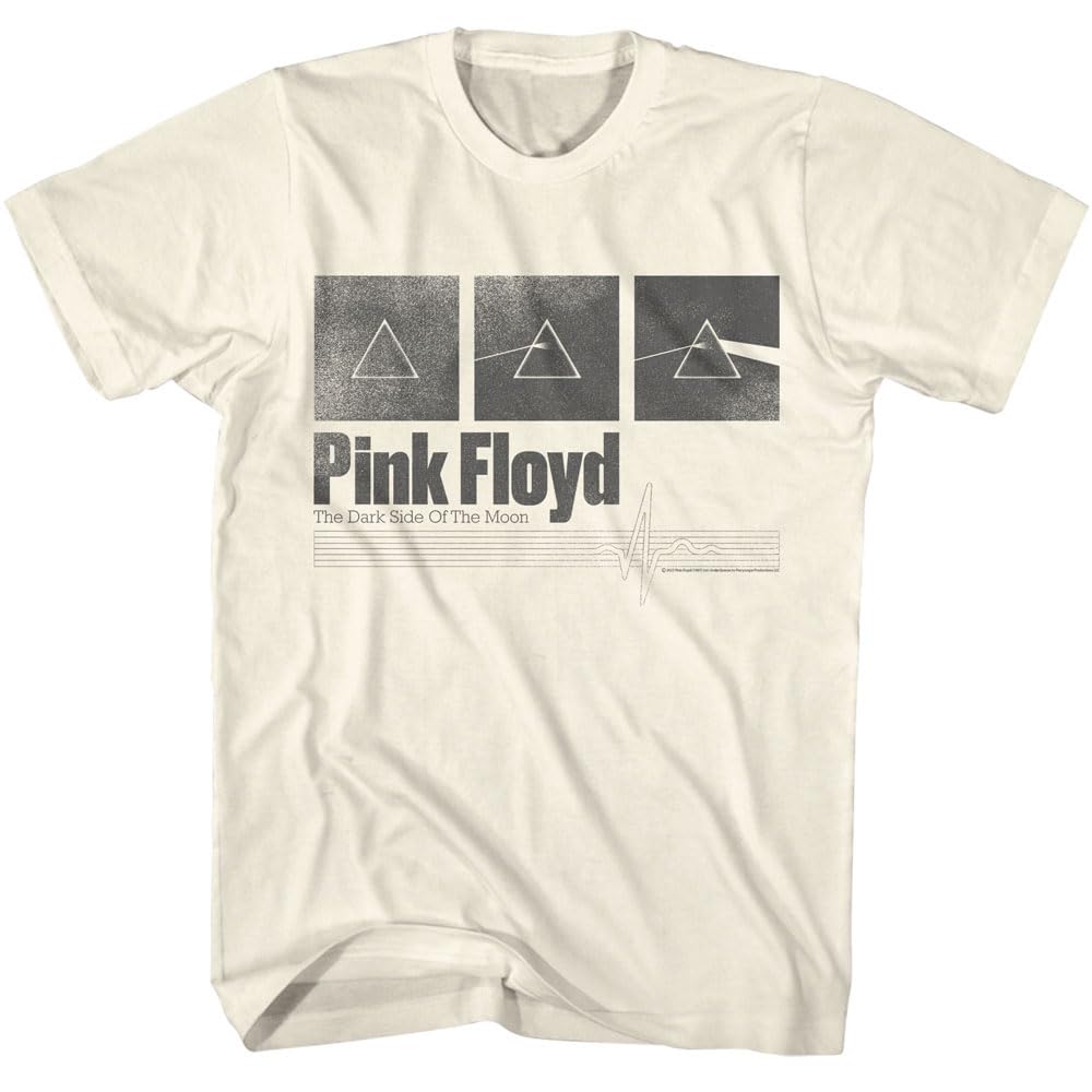 Pink Floyd Dark Side of The Moon Prism Boxes Mens Short Sleeve T Shirt Vintage Style Graphic Tees