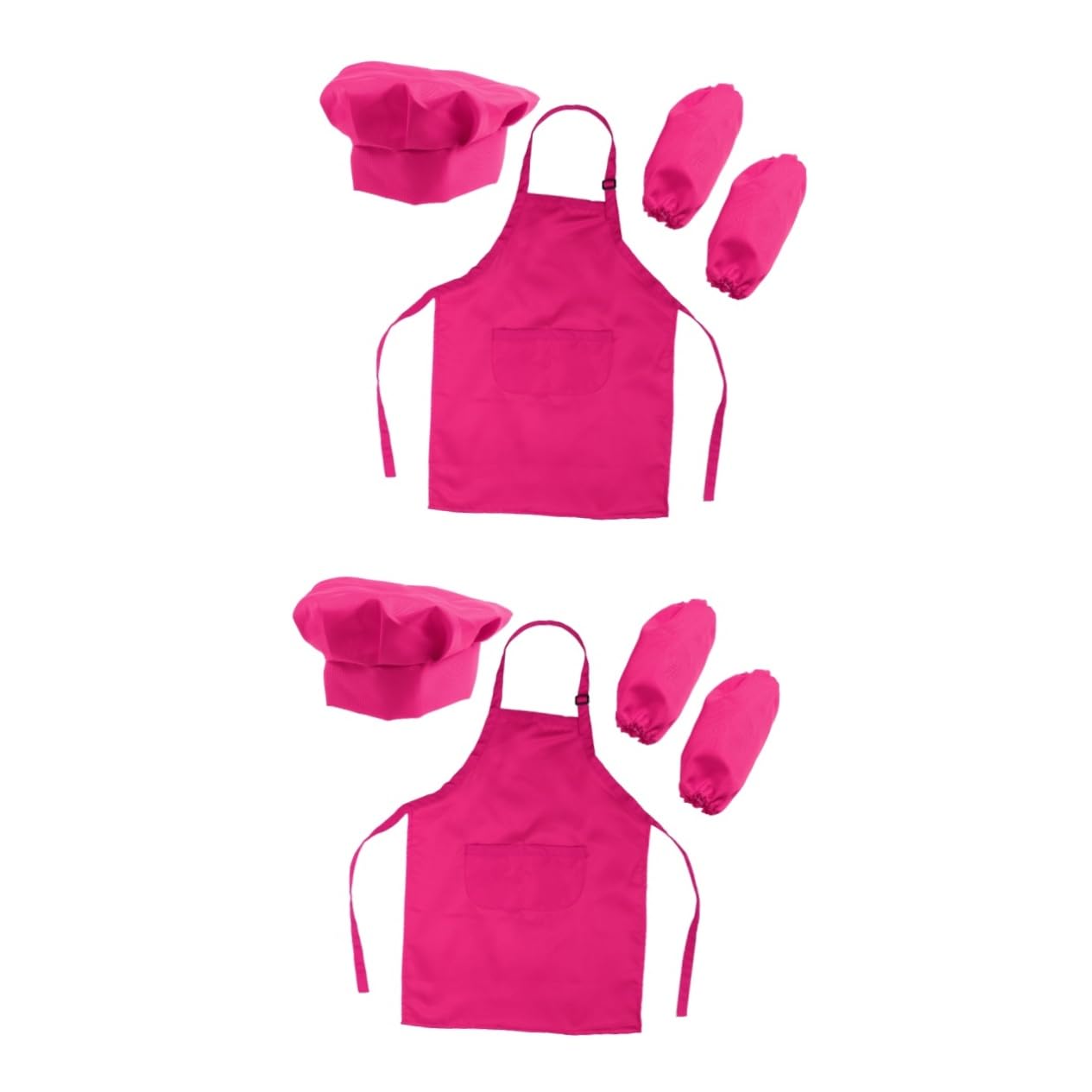 MAGICLULU 2pcs Set Kids Chef Hat Toddler Apron Set Cooking Playset Cooking Sleeve Art Apron 7-13 Year
