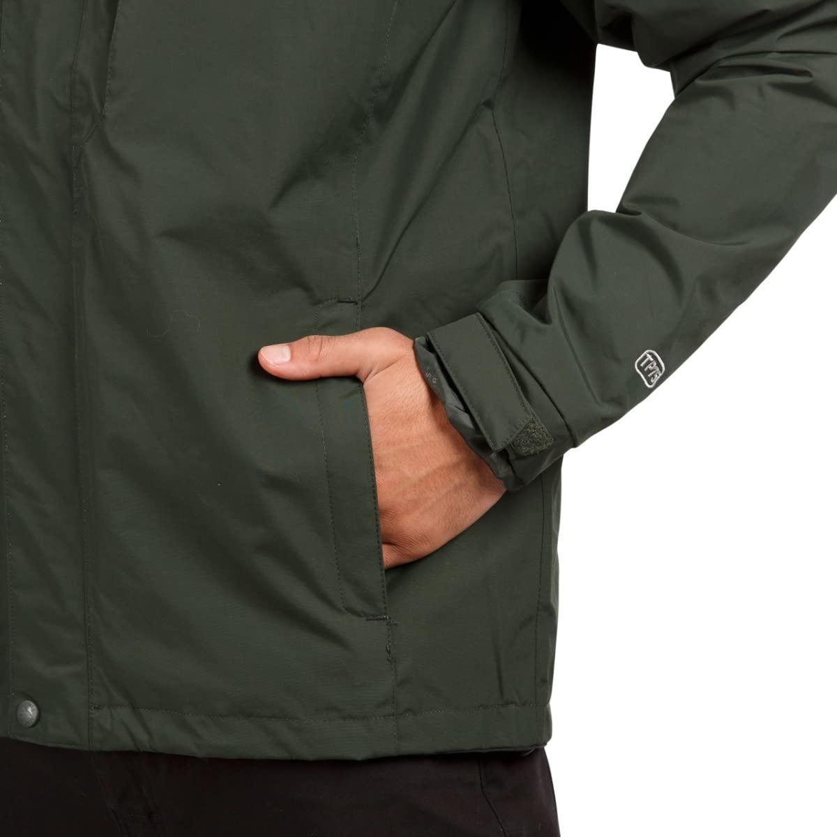 Trespass Edwards Ii Chaqueta impermeable para lluvia/exteriores con capucha oculta Hombre