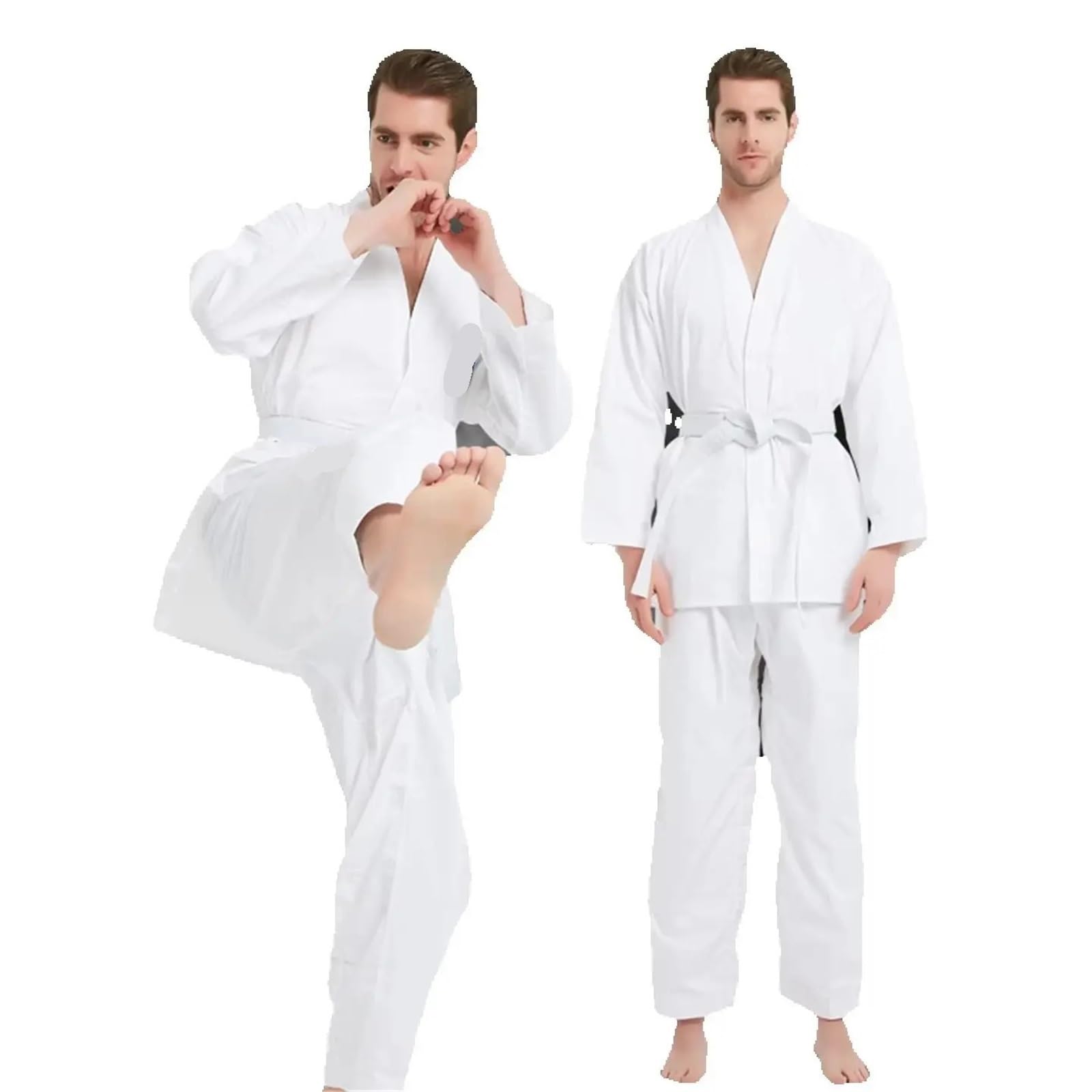 Uniforme de Taekwondo for adultos y niños, traje de entrenamiento de gimnasio de Taekwondo, camisa de manga larga y pantalones de algodón.
