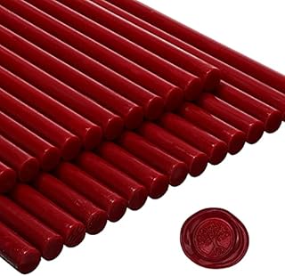 26 Pieces Glue Gun Wax Seal Sticks for Wax Seal Glue Gun, Envelope Seal Glue Gun Sealing Wax Mini Glue Stick for Wine, Wedding, Envelopes (Wine Red)