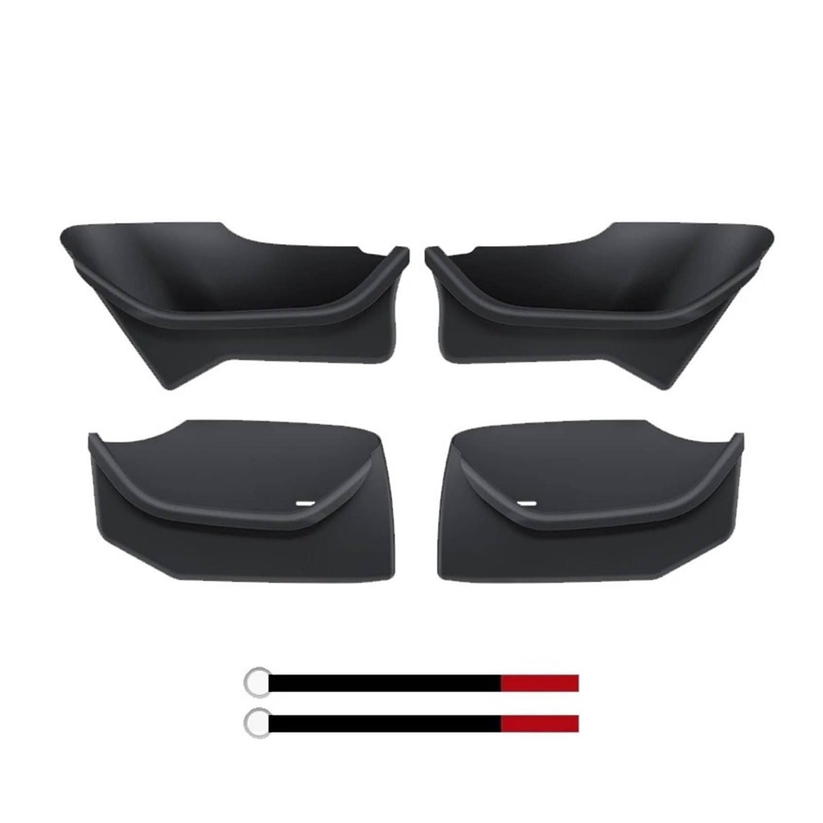 HLJNLVBN Car Interior Sticker For Tesla For Model For Y For Juniper 2025 Door Side Organizer TPE Front And Rear Storage Box Interior Accessories(Package 1)