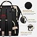 ORANIFUL Diaper Bag Backpack for Mom Waterproof Baby Nappy Bags Insulated Bottle Pockets Large Multi-functional Travel Back Pack Built-in USB Charging Port with Changing Pad & Stroller Straps (Black)