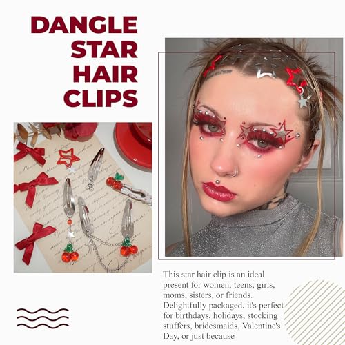 Set de 15 pinzas para cabello rojo y metalizadas miniatura 5